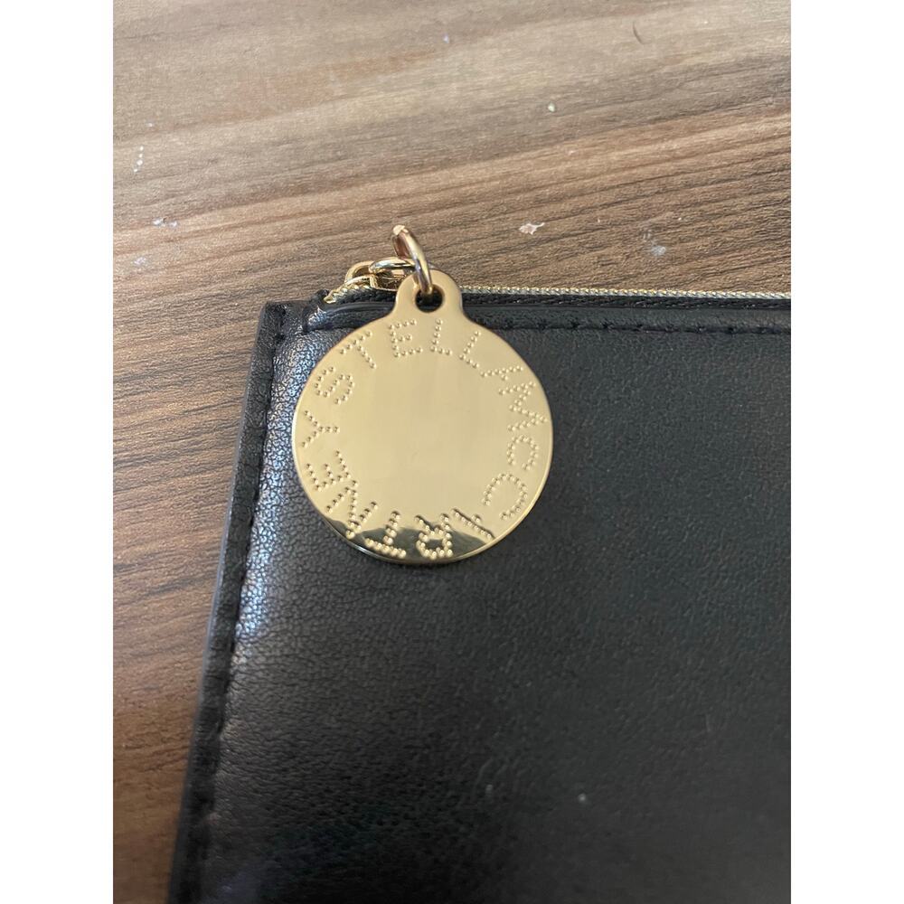 STELLA MCCARTNEY Leather Large Medallion Zip Pouch
